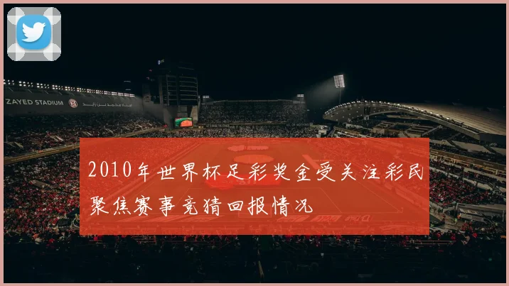 2010年世界杯足彩奖金受关注彩民聚焦赛事竞猜回报情况