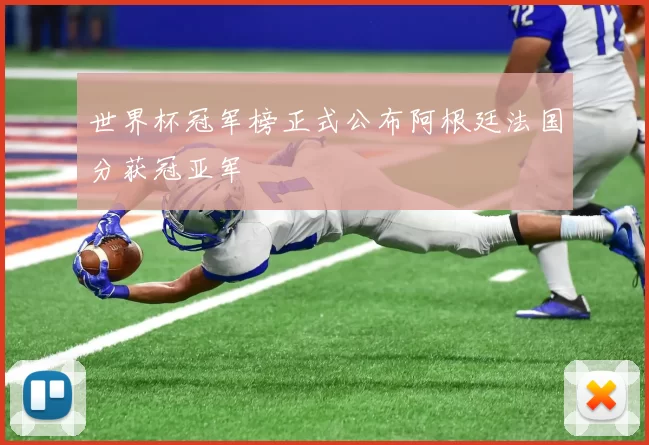 世界杯冠军榜正式公布阿根廷法国分获冠亚军